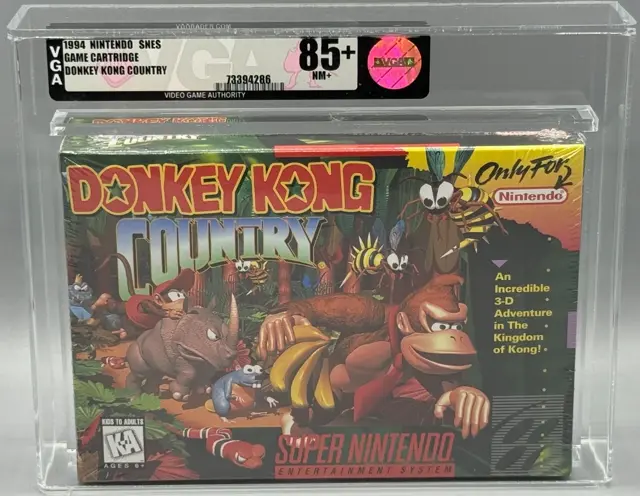 Donkey Kong Country Super Nintendo SNES Sealed New VGA 85+ Graded